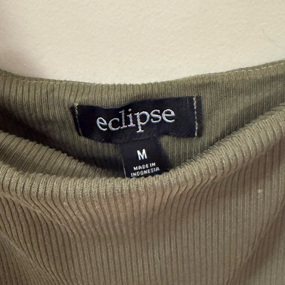 Eclipse Khaki Ribbed Top - Picture 2 of 2